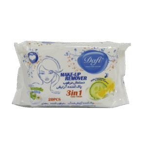 خرید دستمال مرطوب پاک کننده آرایش دافی 20 عددی با قیمت مناسب از دارولاین
